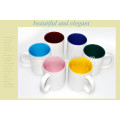 white ceramic coffee mug with inner color for sublimation, bulk buy from China